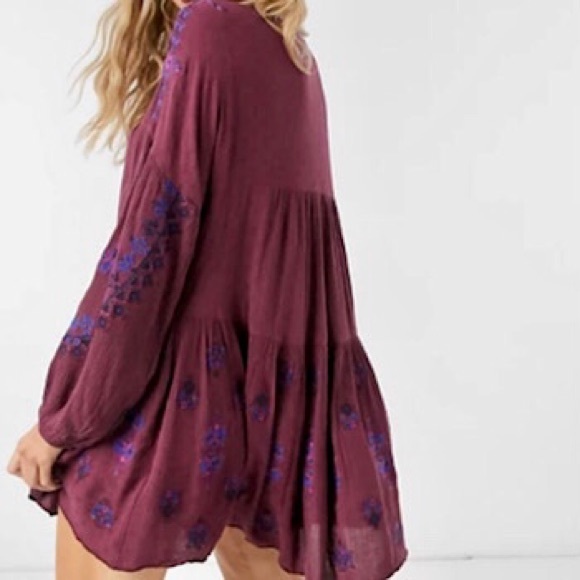 “NEW” Free People Arianna Embroidered Tunic - Picture 4 of 7